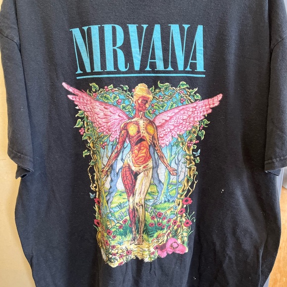 NIRVANA black Graphic Tee XL vintage euc - Picture 2 of 9